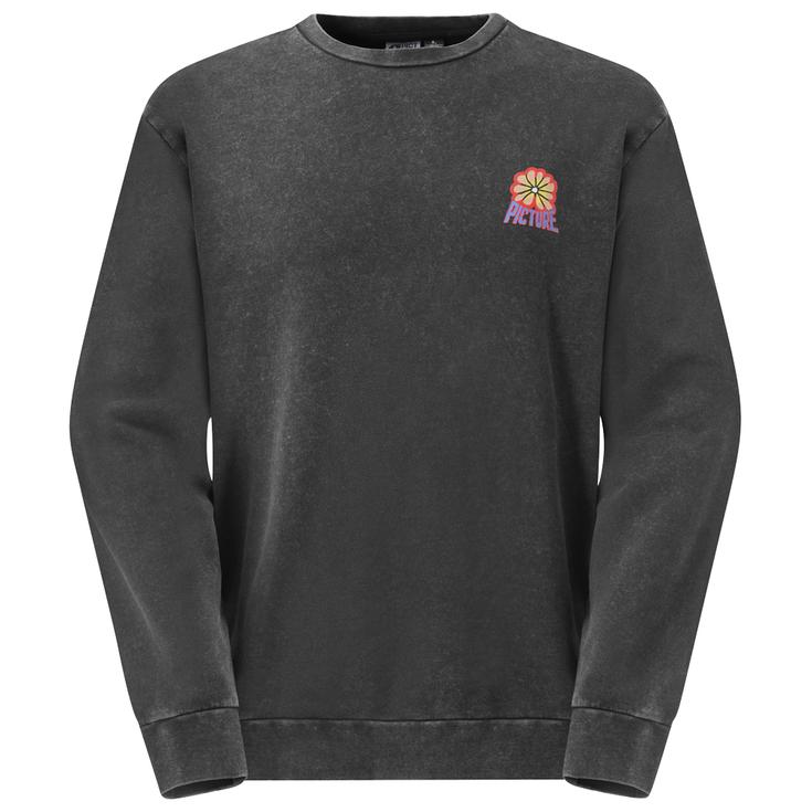 Picture Sweatshirt Karo Crew Black Washed Präsentation
