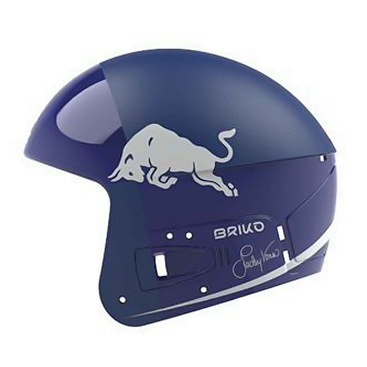 Briko Helmet Vulcano 6.8 Fis Jr Red Bull Metallic Blue Overview