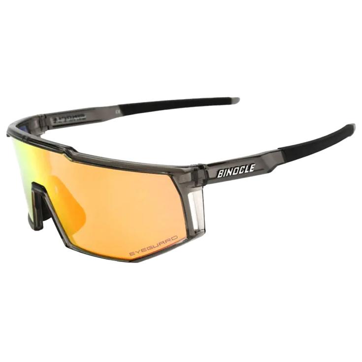 Binocle Eyewear Zonnebrillen Horizon Shiny Grey Red Fire Mirror Polarized Voorstelling