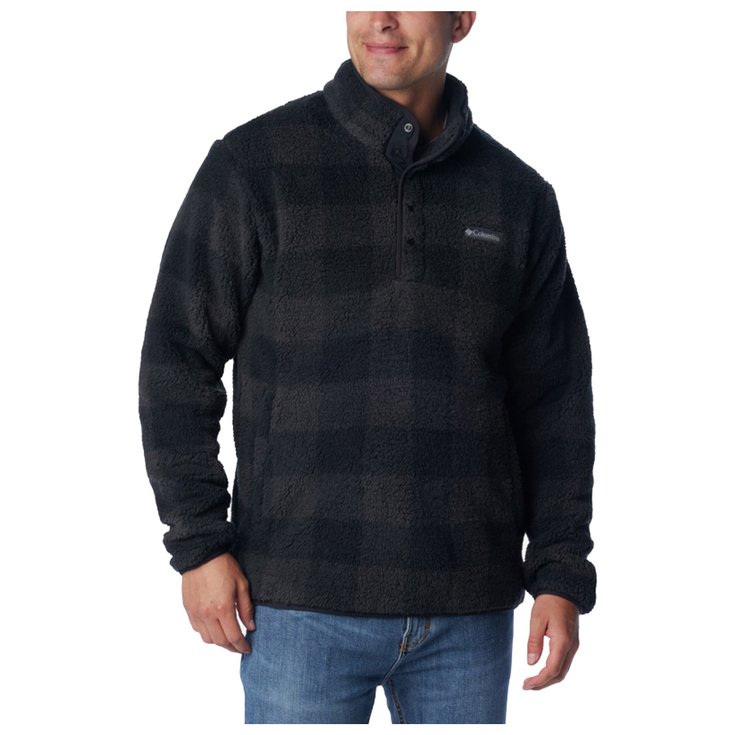Columbia Pile Rugged Ridge II Sherpa 1/2 Black Check Presentazione