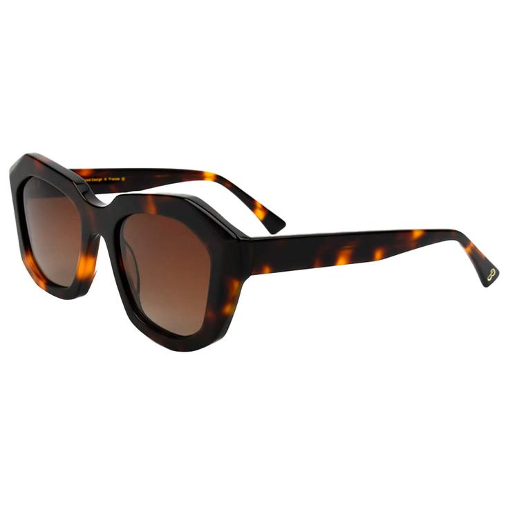 Binocle Eyewear Lunettes de soleil Valentina Shiny Tortoise Brown Polarized Présentation