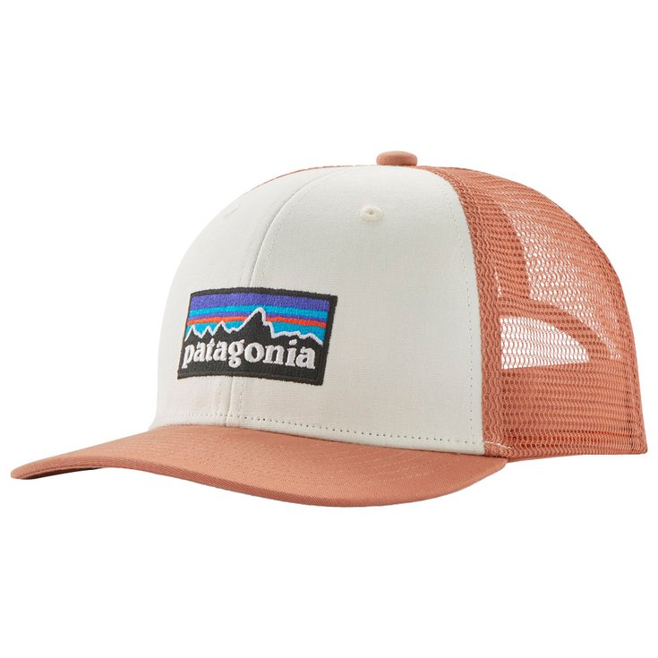 Patagonia Casquettes Kid's Trucker Hat P-6 Logo Birch White Présentation