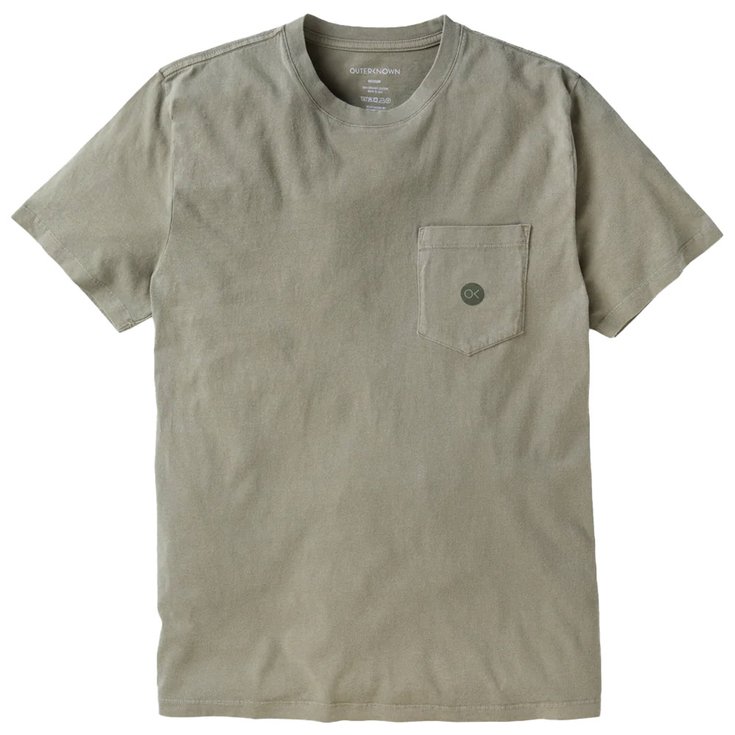Outerknown Tee-Shirt Ok Dot Pocket Tee Olive Overview