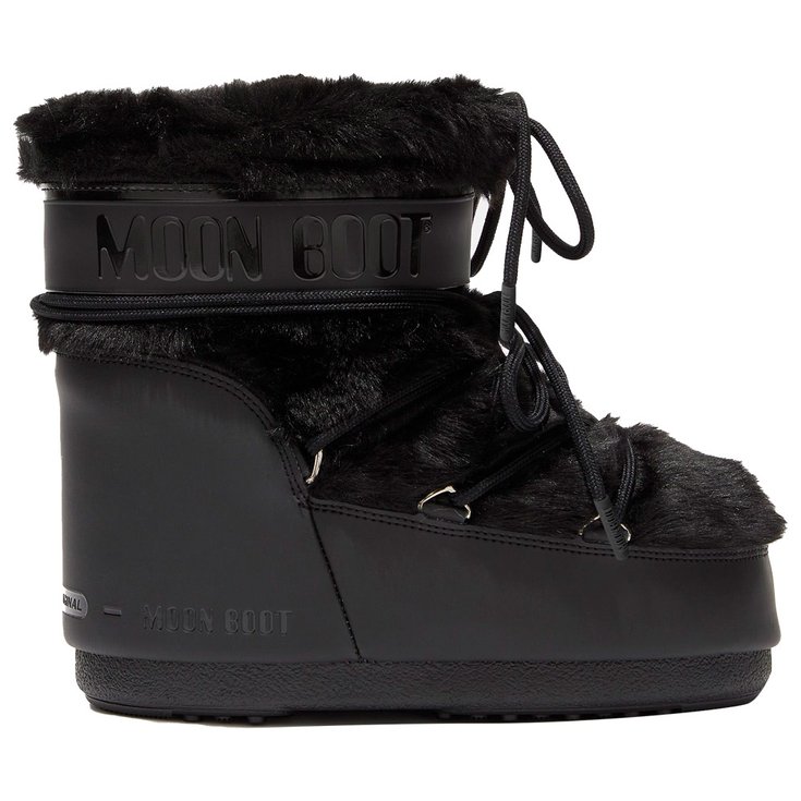 Moon Boot Chaussures après-ski Icon Low Faux Fur Black Présentation