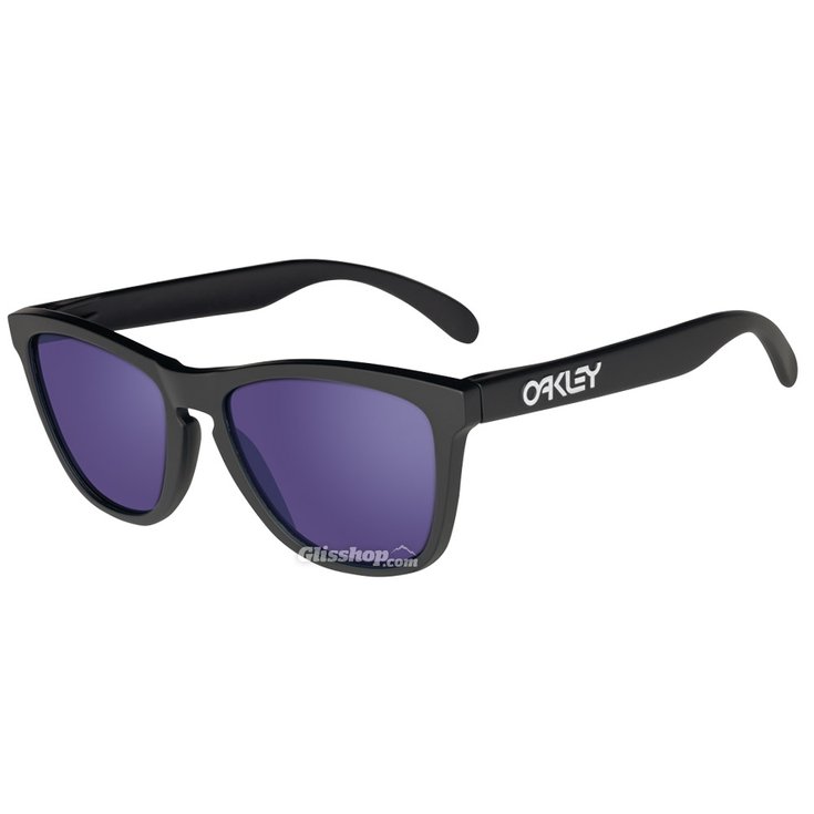 Oakley Lunettes de soleil Frogskins Matte Black Violet Iridium Présentation