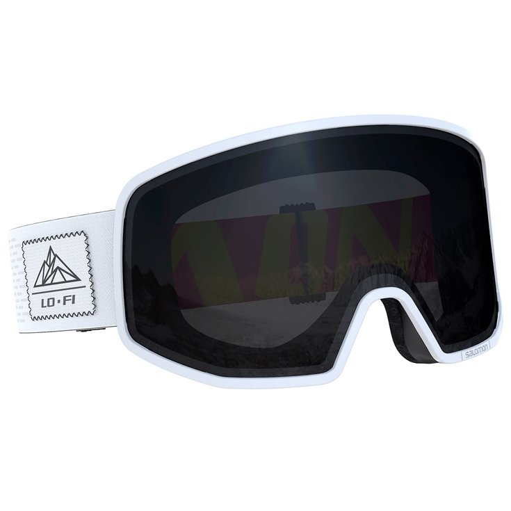 Salomon Goggles Lo Fi Black White Solar Black + Light Red Multi Layer Overview