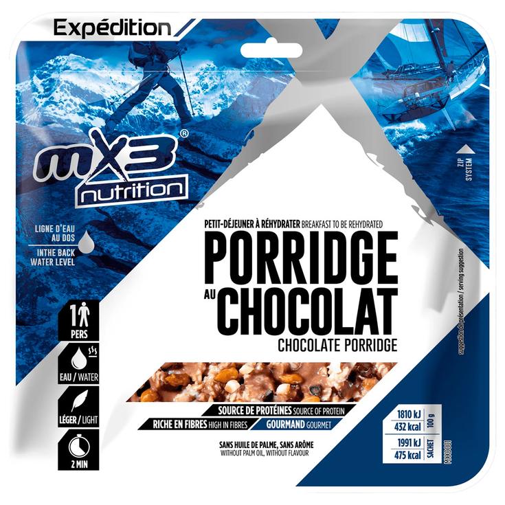 MX3 Gevriesdroogde maaltijd Porridge Chocolat 110 g Voorstelling