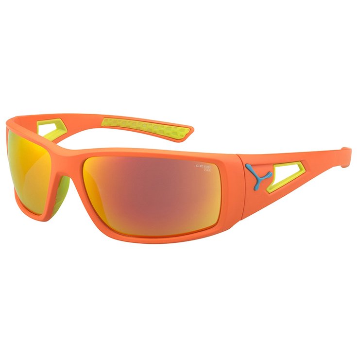 Cebe Sunglasses Session Matte Orange Lime 1500 Red Flash General View