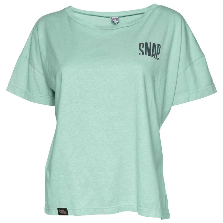 Snap Camiseta de escalada W's Crop Top Hemp T-Shirt Green Presentación
