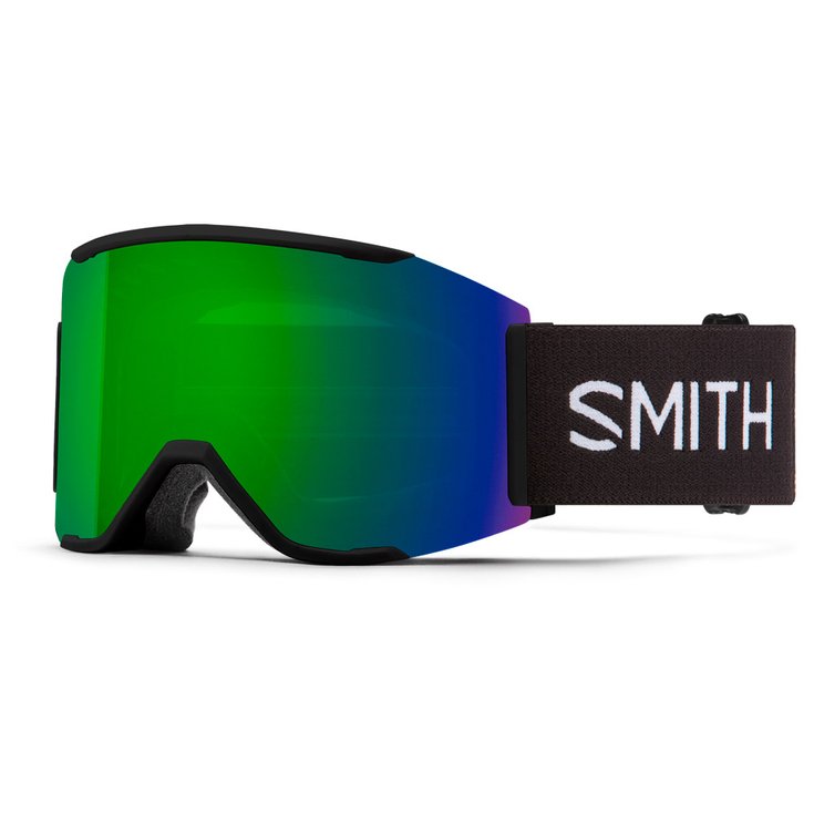 Smith Skibrillen Squad Mag Black Chromapop Sun Green Mirror + Chromapop Storm Rose Flash Voorstelling