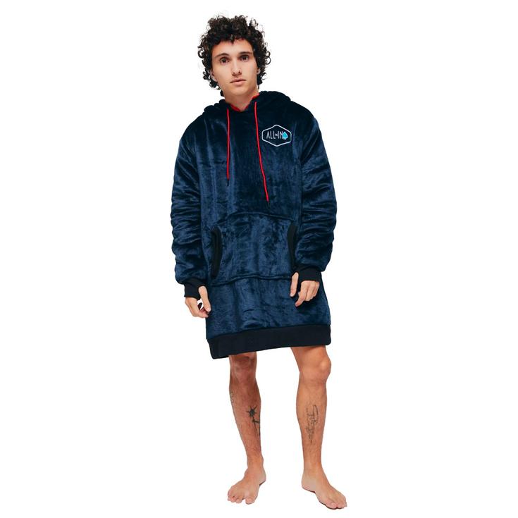 All-In Poncho Poncho Plaid Grey Blue Presentación