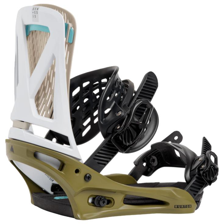 Burton Fijaciones snowboard Genesis White Dried Moss Presentación