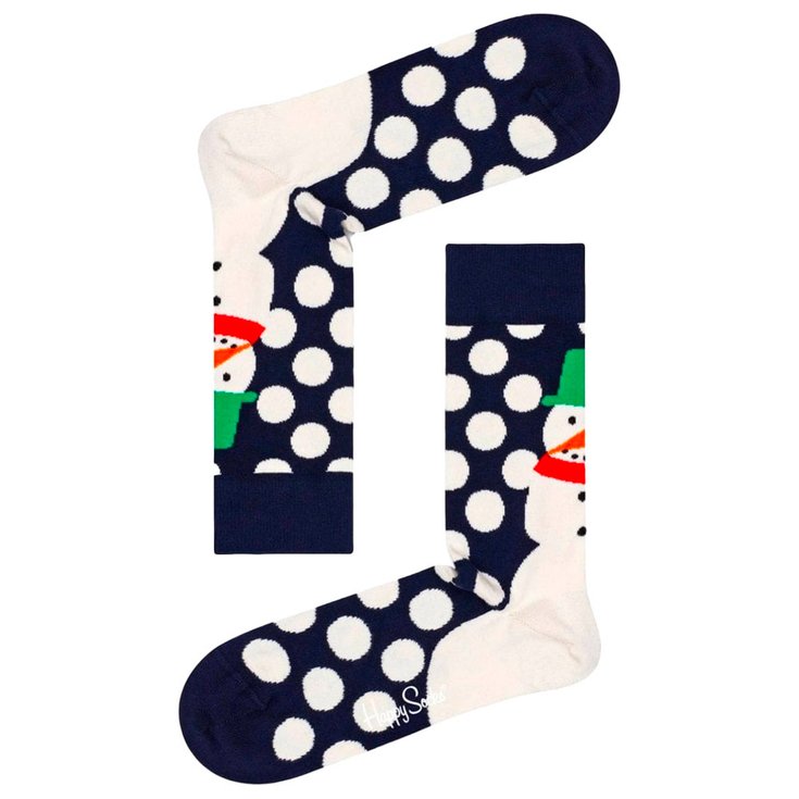 Happy Socks Calze Crew Socks Jumbo Snowman Navy Presentazione