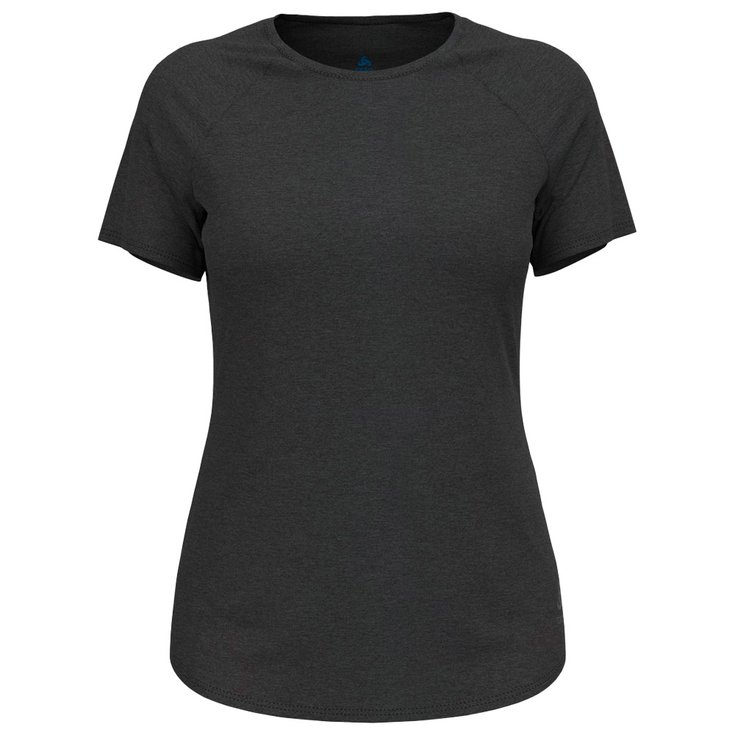 Odlo Tee Shirt Crew Neck Essential Short Sleeve Black Melange 