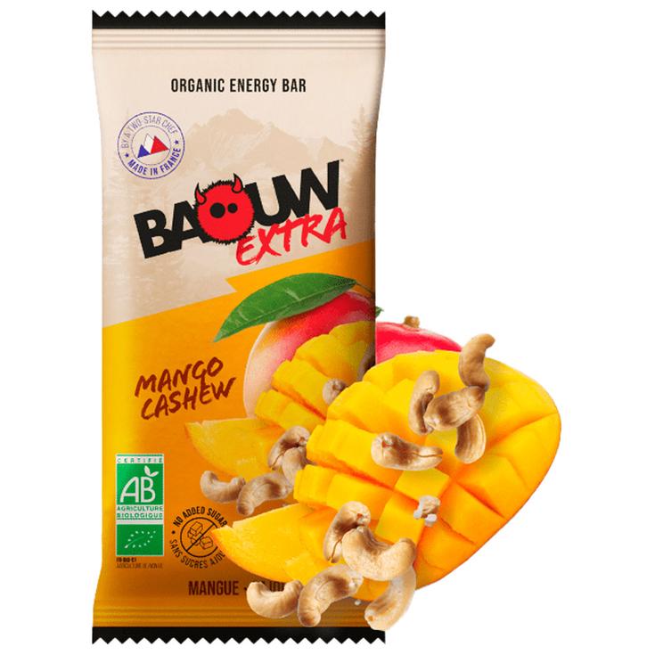 Baouw Energieriegel Extra Bio 50 g Mangue Cajou Präsentation