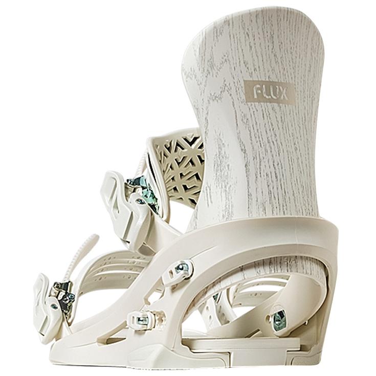 Flux Snowboard Binding SR White Wood Overview