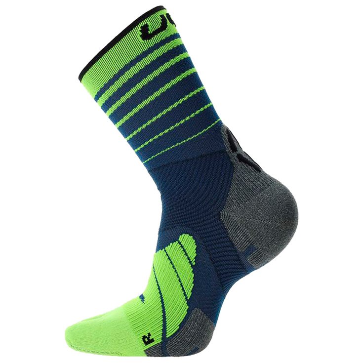 Uyn Chaussettes Runner's Five Man Blue Yellow Side