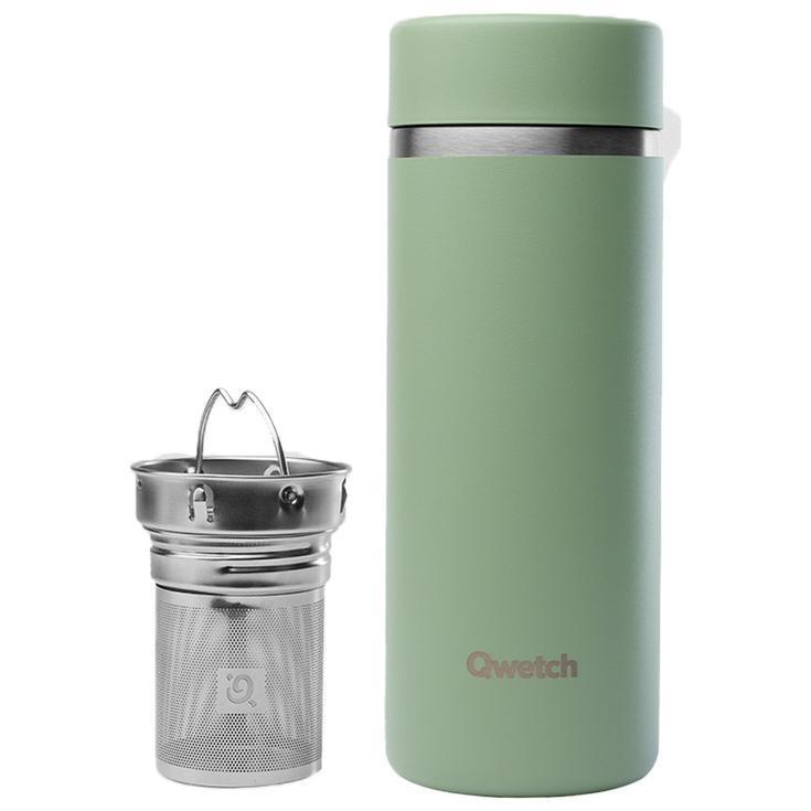 Qwetch Mug Théière Isotherme 400 ml Matt Vert Tilleul Presentazione