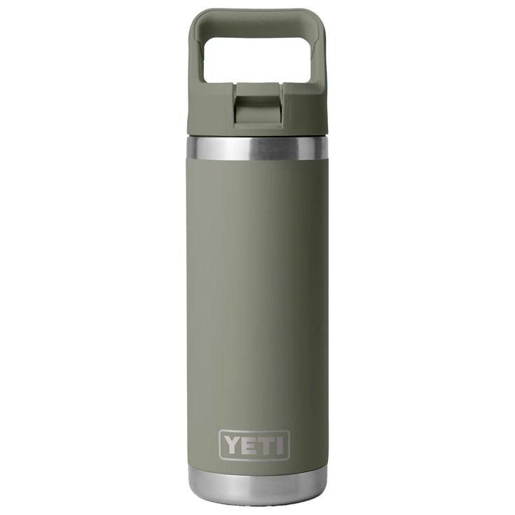 Yeti Gourde Rambler 18 Oz (532 ml) Straw Bottle Pampa Green Présentation