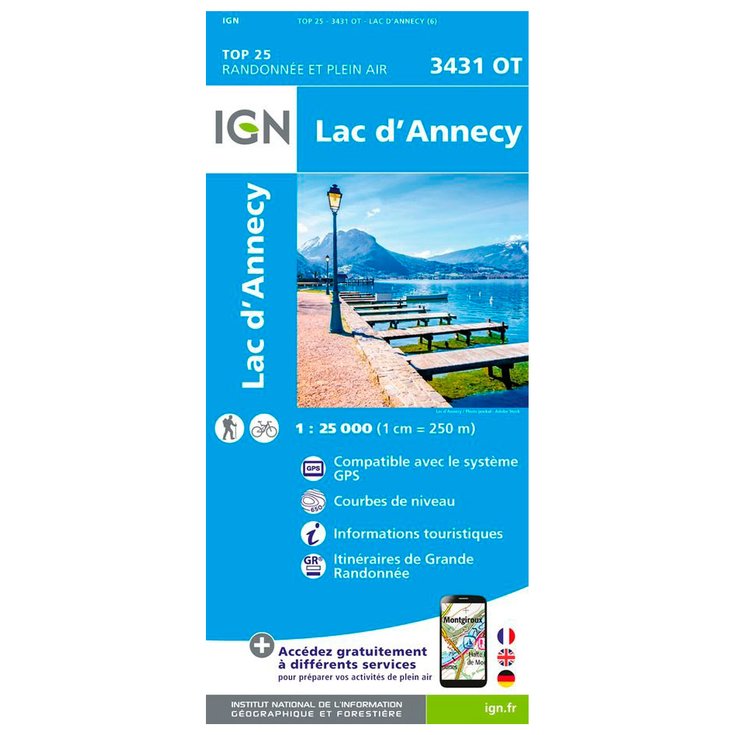 IGN 3431OT Lac d'Annecy 
