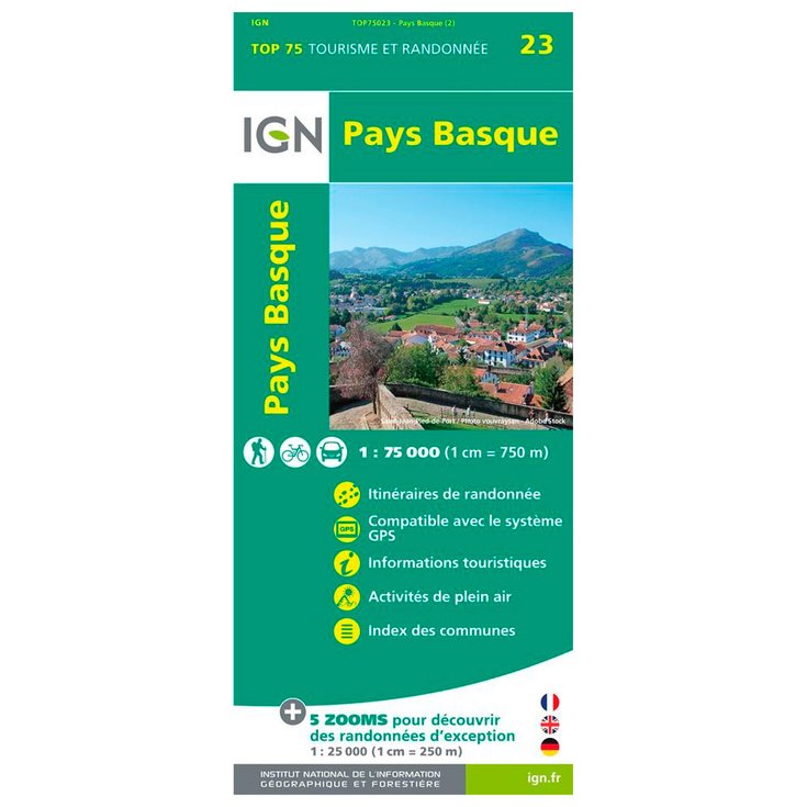 IGN Kaart Pays Basque Voorstelling