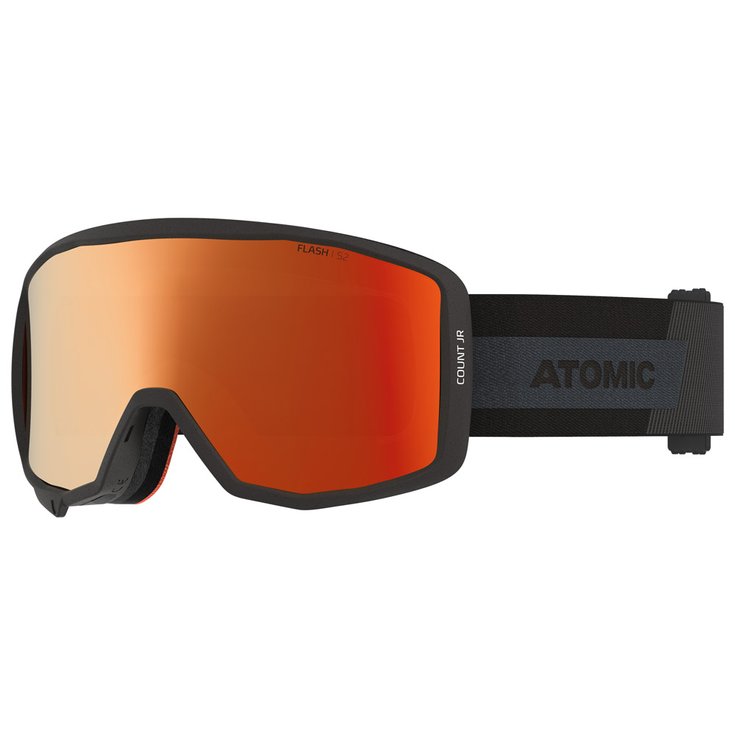 Atomic Goggles Count Junior Cylindrical Black Red Flash Overview