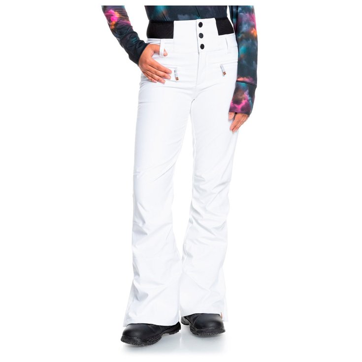 Roxy Pantalones de esqui Rising High Bright White Presentación