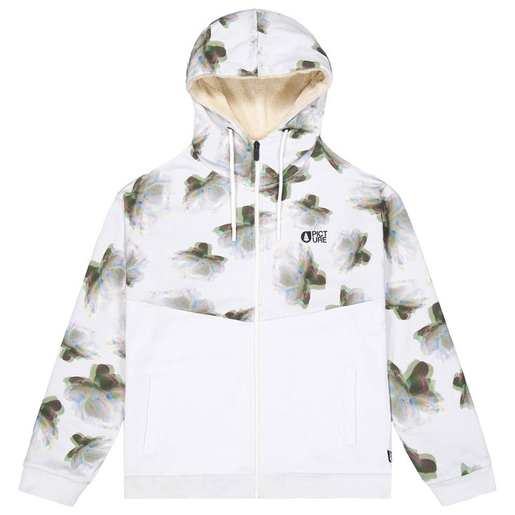 Picture Sweatshirt Basement Plush Zip Pearl Gray Overview