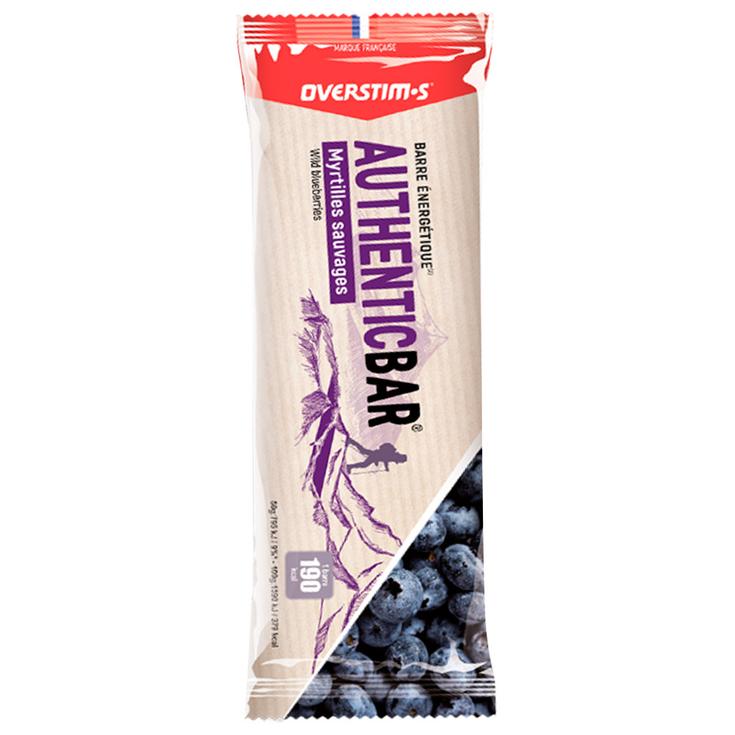 Overstims Barrita energética Authentic Bar 50 g. Myrtilles Sauvages Presentación
