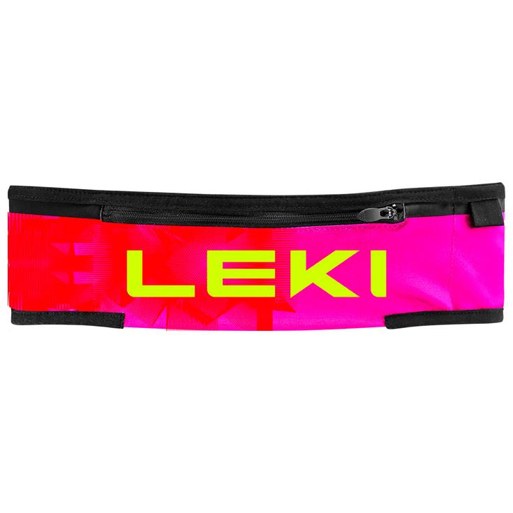 Leki Laufgürtel Trail Pole Belt Neon Pink Bright Red Neon Yellow Präsentation