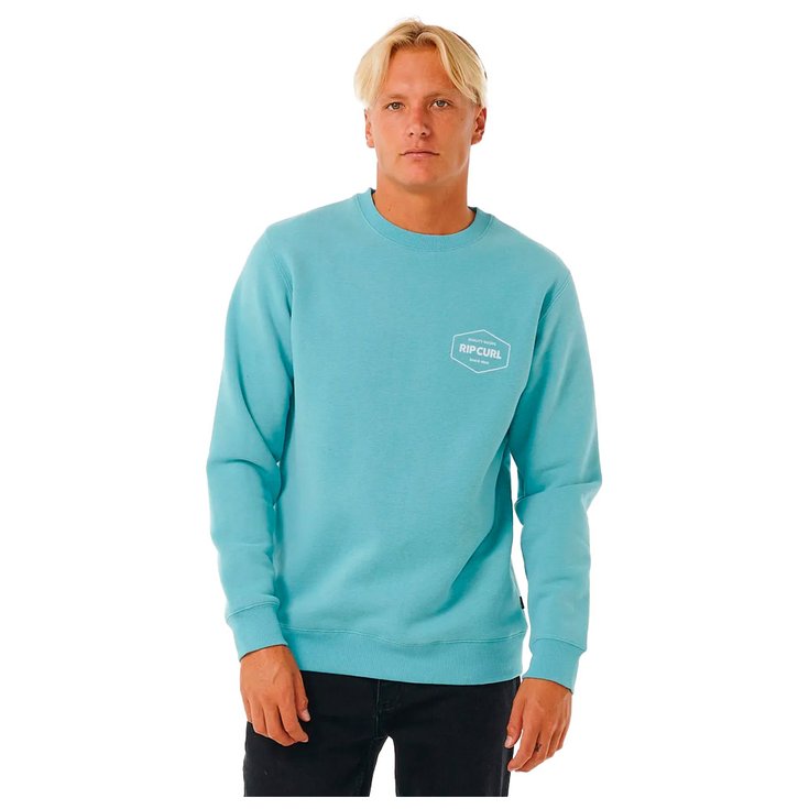 Rip Curl Sweatshirt Stapler Crew Dusty Blue Overview