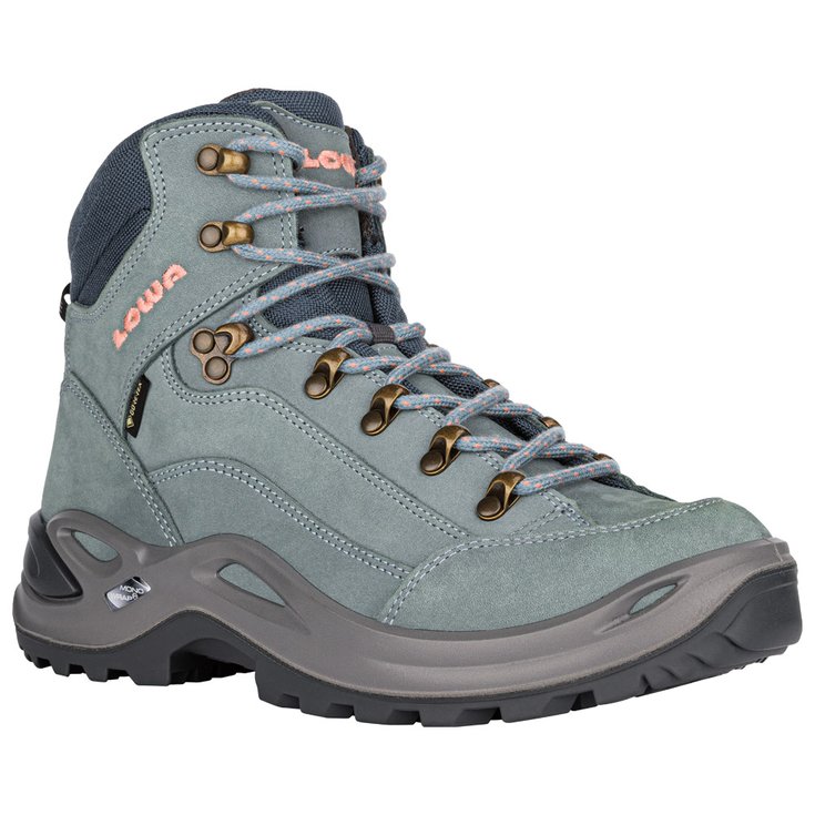 Lowa Wanderschuhe Renegade Gore-Tex Mid Ws Iceblue Salmon Präsentation