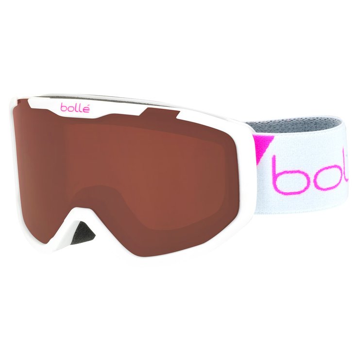 Bolle Masque de Ski Rocket Matte White Race Rosy Bronze Présentation