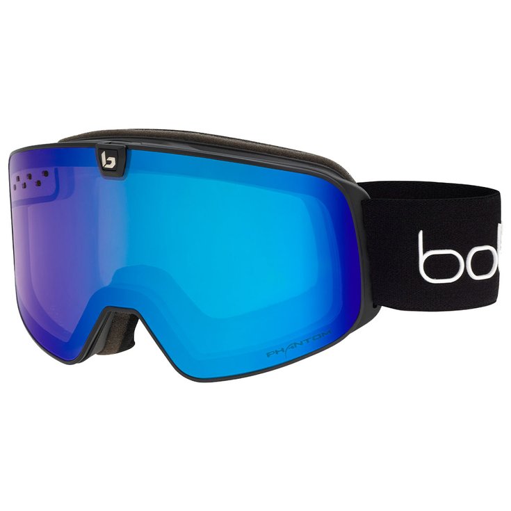 Bolle Masque de Ski Nevada Neo Black Matte - Phant Om+ Blue Semi-Polarized Photoc Présentation