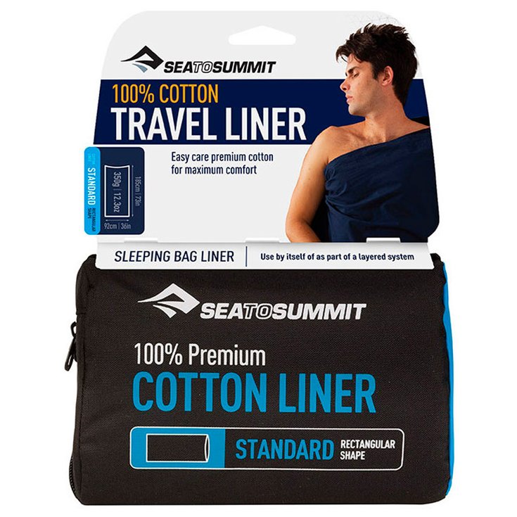 Sea To Summit Bag liners Sleeping Bag Liner Coton Navy Blue Overview