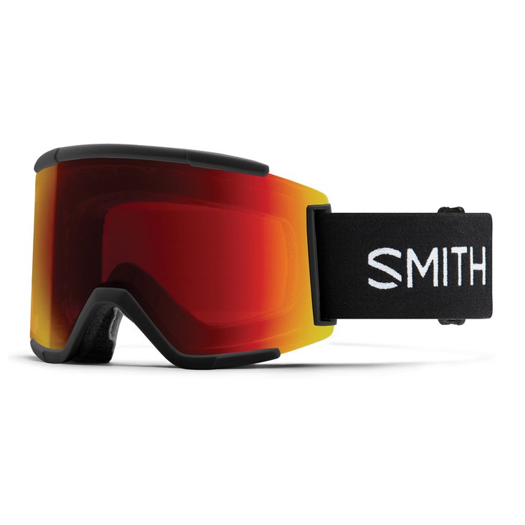 Smith Masque de Ski Squad XL Black ChromaPop Sun Red Mirror + ChromaPop Storm Rose Flash Présentation