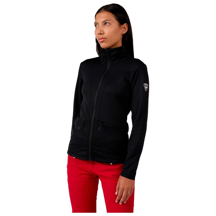 Rossignol Pile W Blackside Fleece Full Zip Black Presentazione
