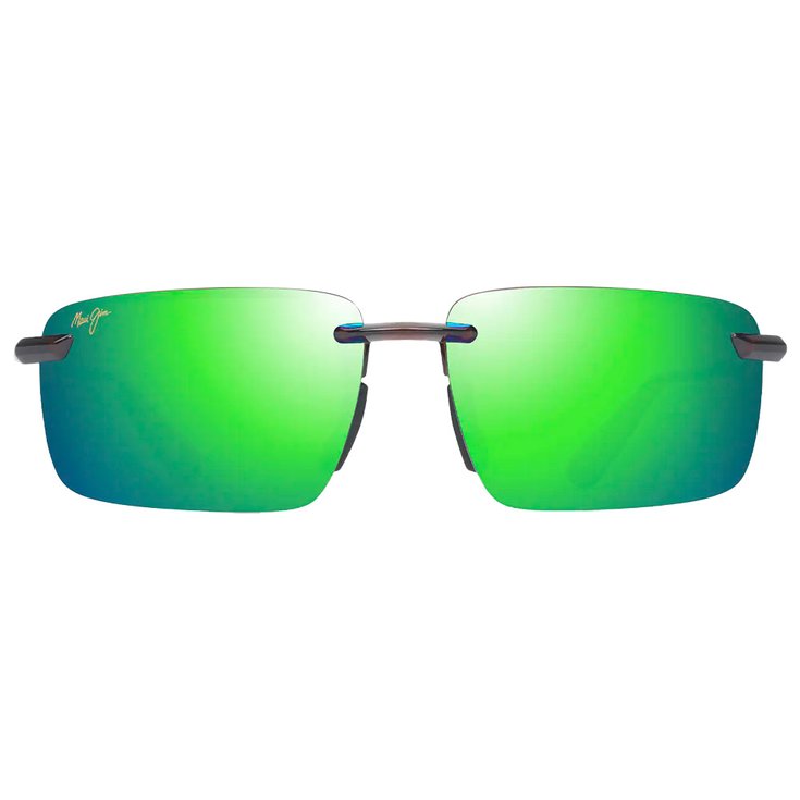 Maui Jim Sonnenbrille Laulima Asian Fit Marron Transparent Brillant MauiGreen MauiPure Vorderansicht Maui Jim Sonnenbrille Laulima Asian Fit Marron Transparent Brillant MauiGreen MauiPure Vorderansicht