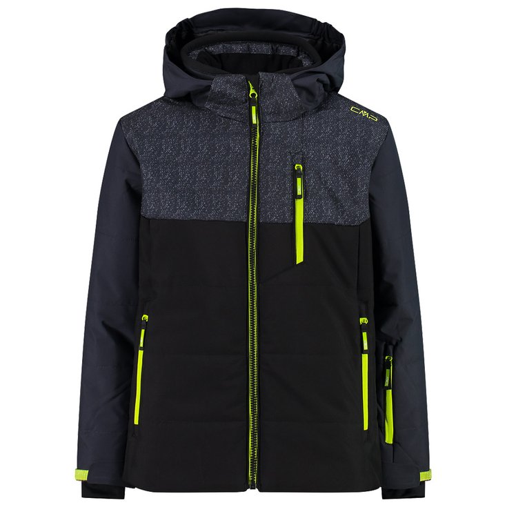 CMP Kid Jacket Snaps Hood Nero 
