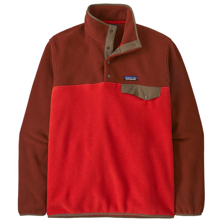 Patagonia Sweater Lightweight Synchilla Snap-T Amanita Red Overview