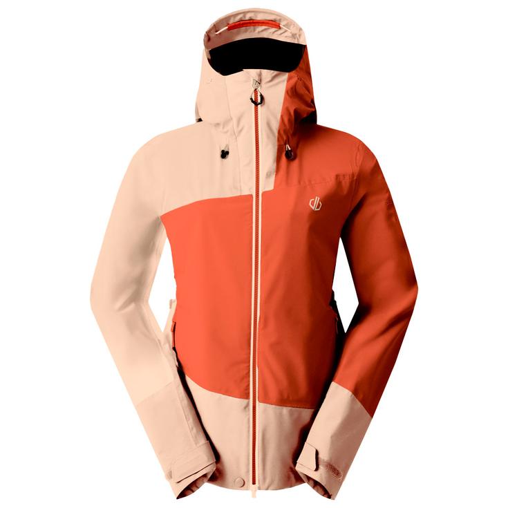 DARE2B Chaqueta de trekking Women's Nomadic II Waterproof Burnt Sienna Shrimp Presentación