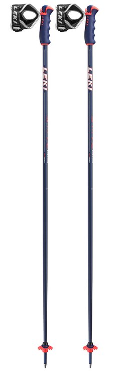 Leki Pole Spitfire S Bleu Metal Rouge Fluo Overview