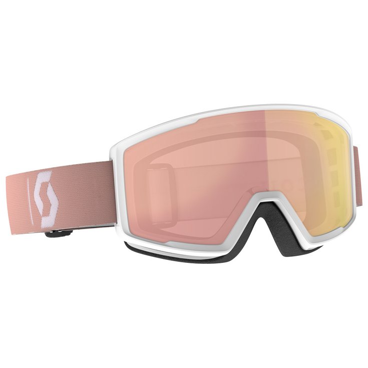Scott Masque de Ski Goggle Factor Pro Pale Pink Enhancer Rose Chrome Présentation