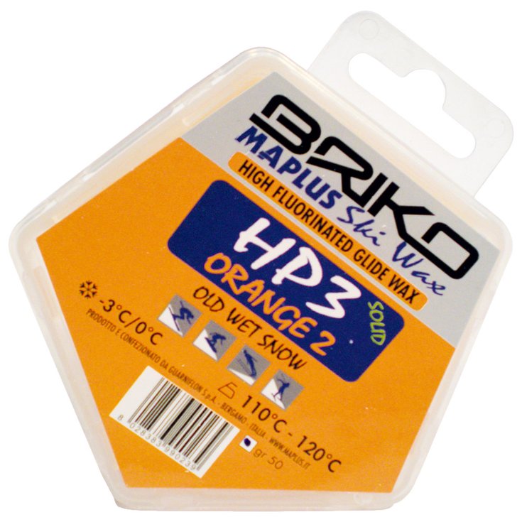 Briko Maplus Nordic Glide Wax HP3 Orange 2 Moly - Hot Additive 50g General View