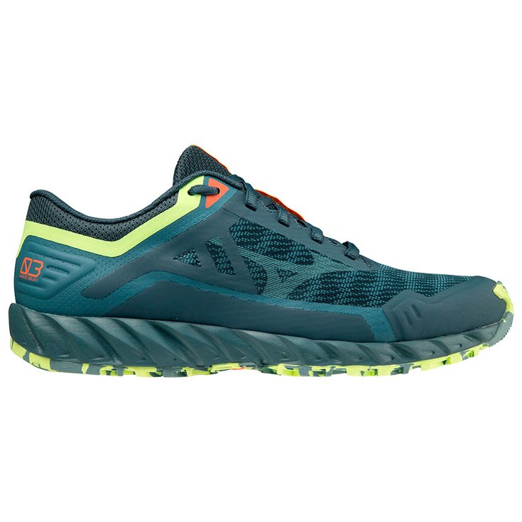 Mizuno Trail shoes Wave Ibuki 3 Orion Blue Misty Blue Neo Lime Overview