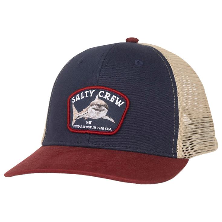 Salty Crew Gorra Lurking Boys Retro Trucker Navy Red Presentación