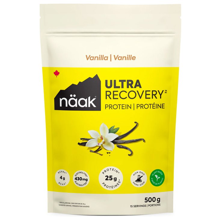 Naak Voedingssupplement Ultra Recovery Protein 500 g. Powder Vanilla Voorstelling