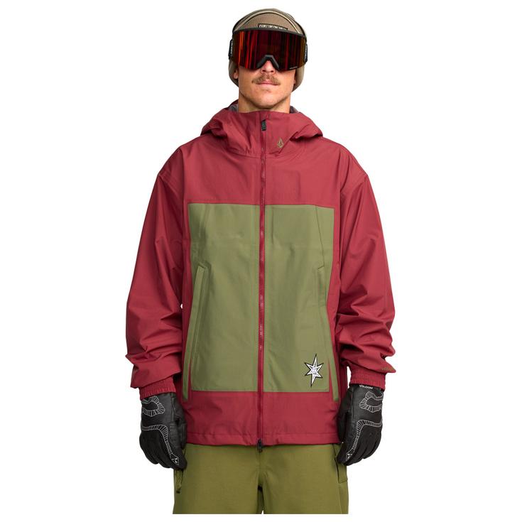 Volcom Skijacke Arthur 3 Layer Jacket Burnt Red Präsentation