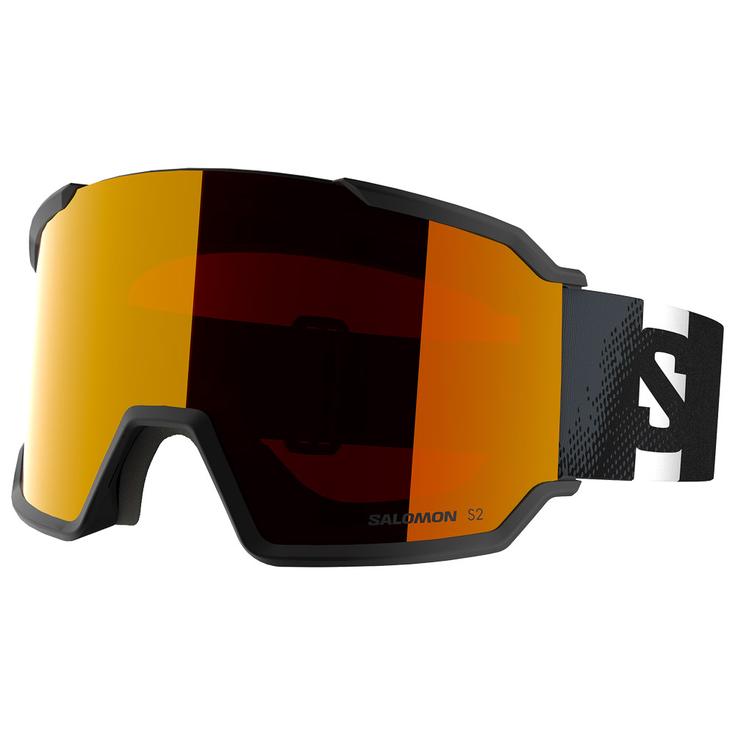 Salomon Máscaras S/View 3 Black Multilayer Mid Red Presentación