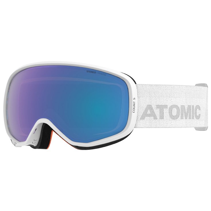 Atomic Masque de Ski Count S Photo White Blue Stereo Photo Overview